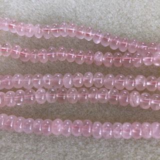 6x4mm Rose Quartz Rondelle