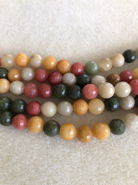 8mm Mica Heated Mixed Faceted Round