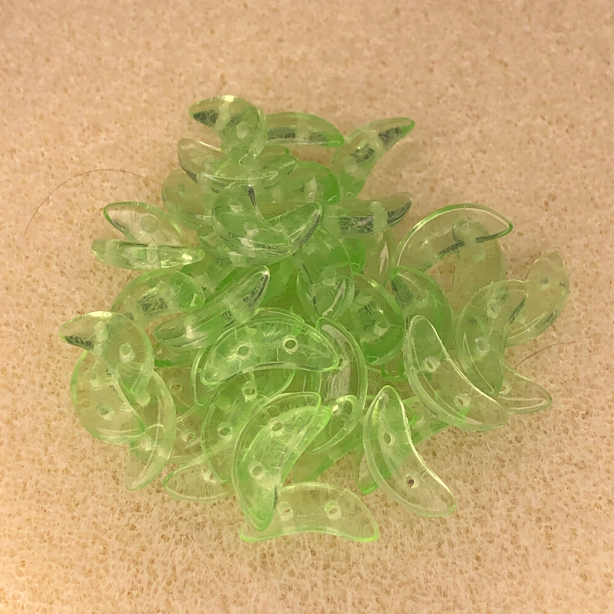 3x10mm CzechMates Crescent - Peridot