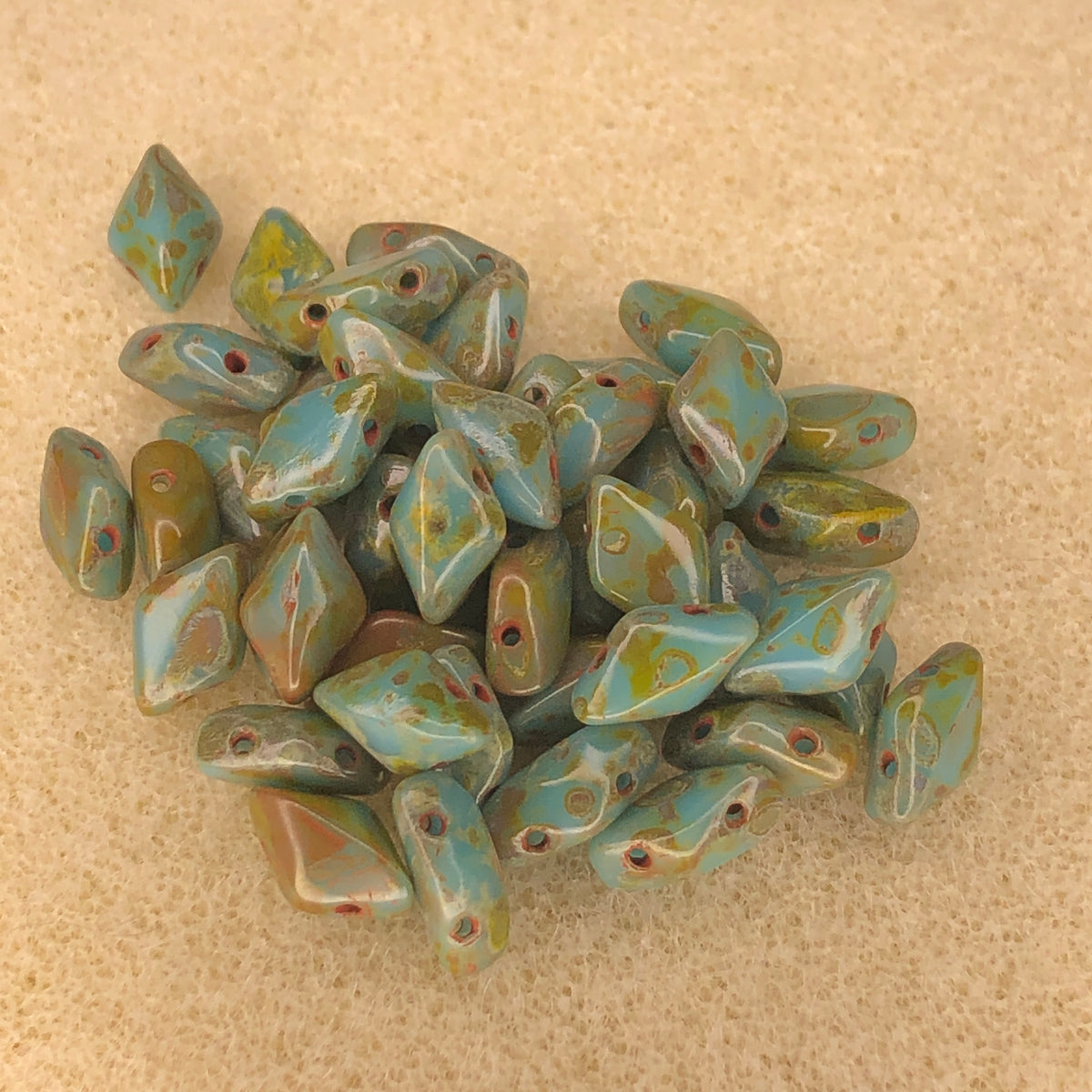 8x5mm Gemduo - Blue Turquoise Picasso