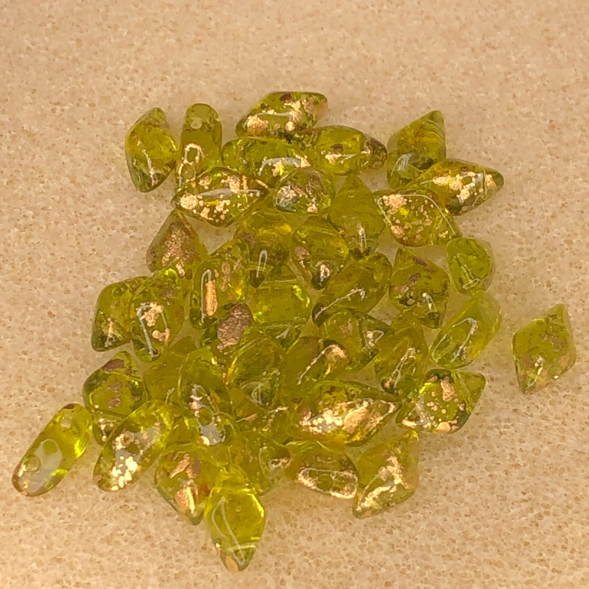 8x5mm Gemduo - Gold Splash Olivine