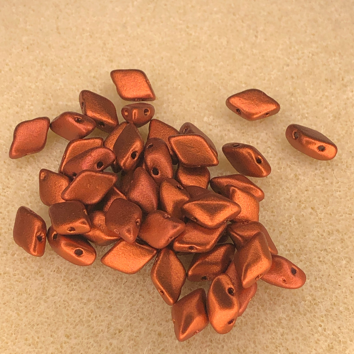 8x5mm Gemduo - Matte Metallic Antique Copper