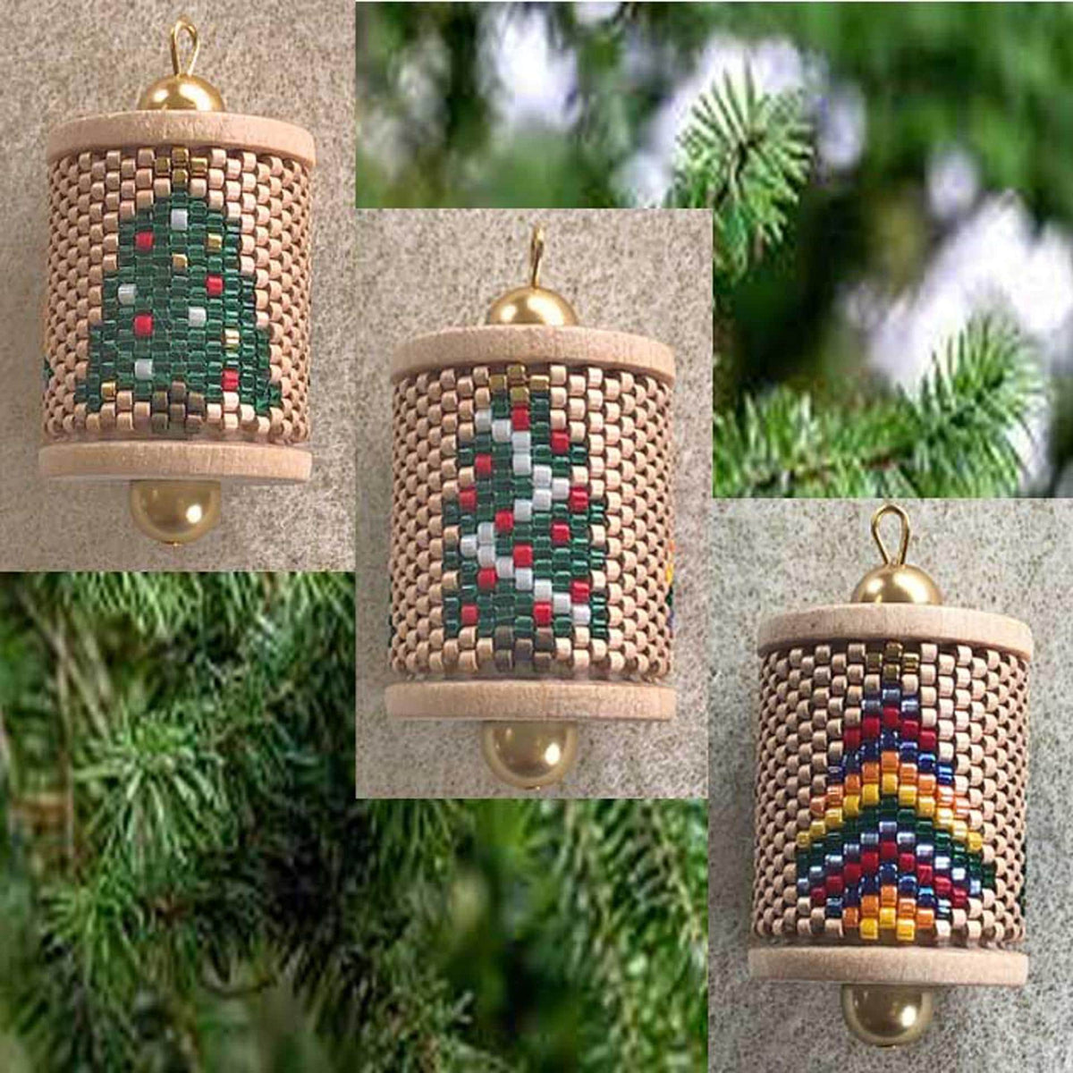 Oh Tannenbaum Beaded Christmas Ornament Spool Pattern Tutorial