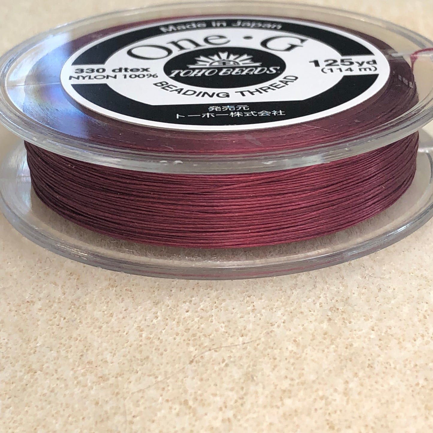 One-G Thread 125 yards-Burgundy