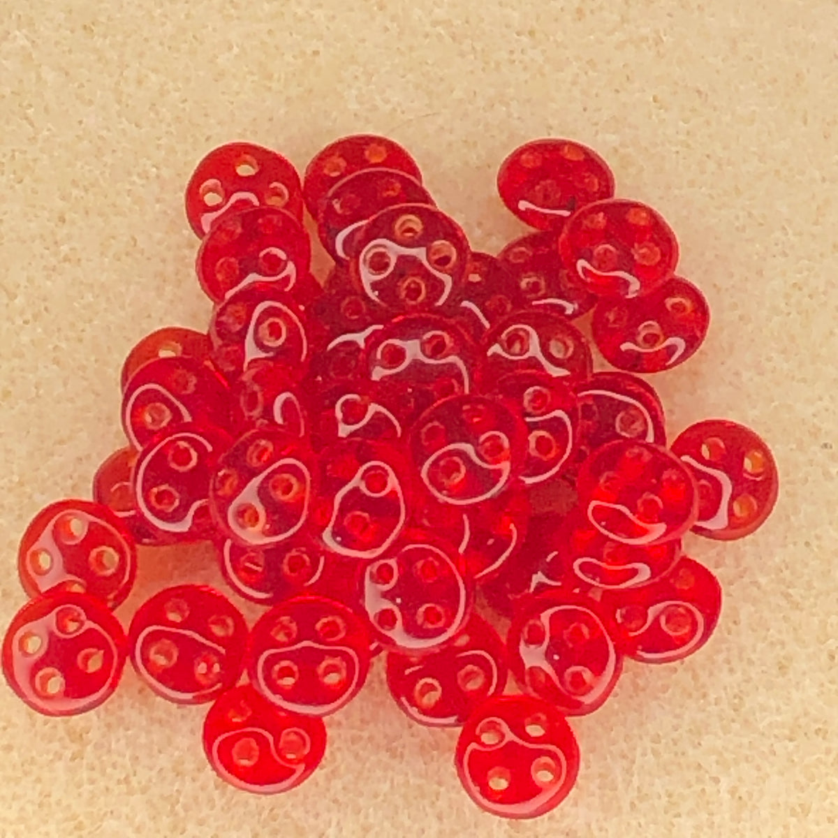 6mm CzechMates Quadralentils - Siam Ruby