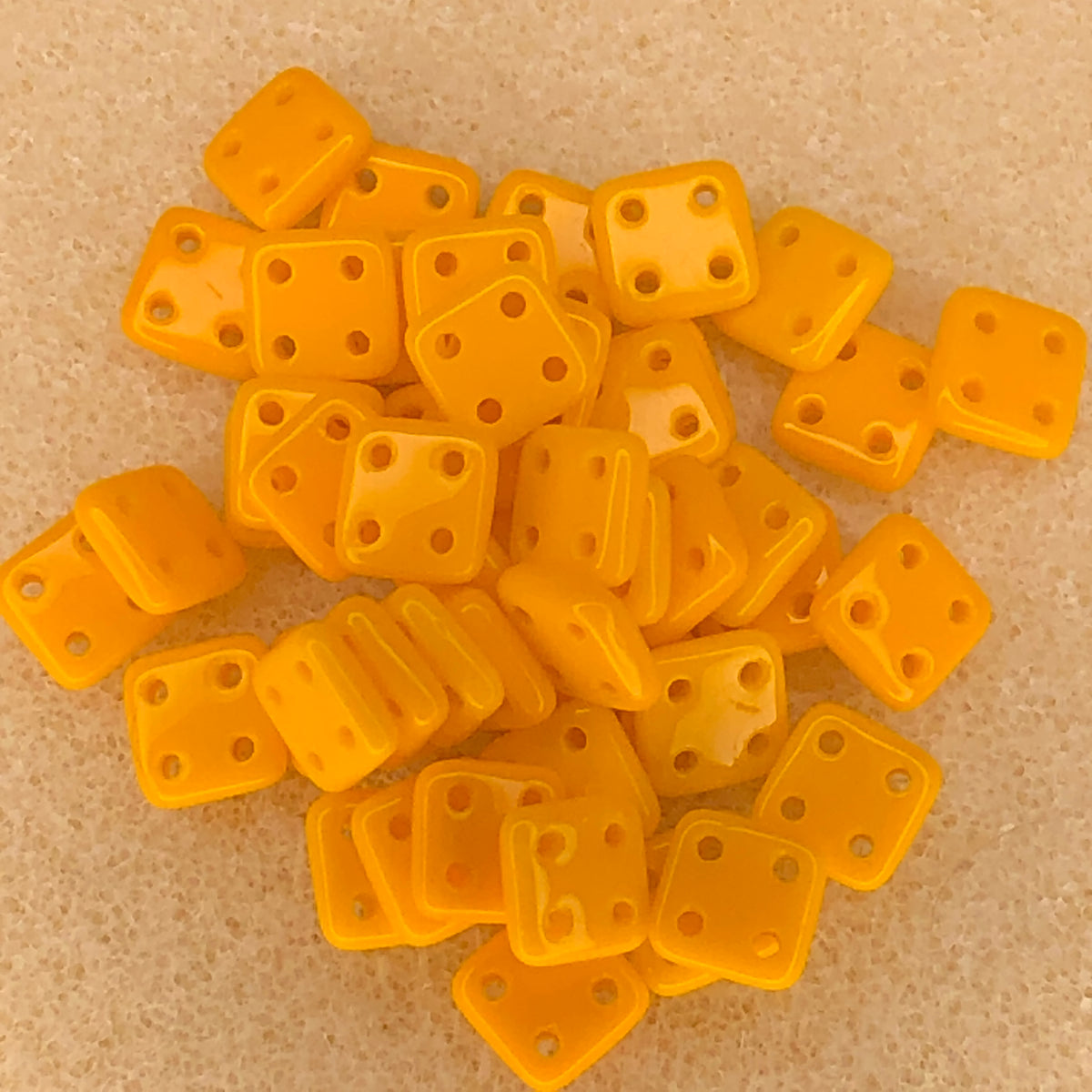 6mm CzechMates Quadratile - Op Sunflower Yellow