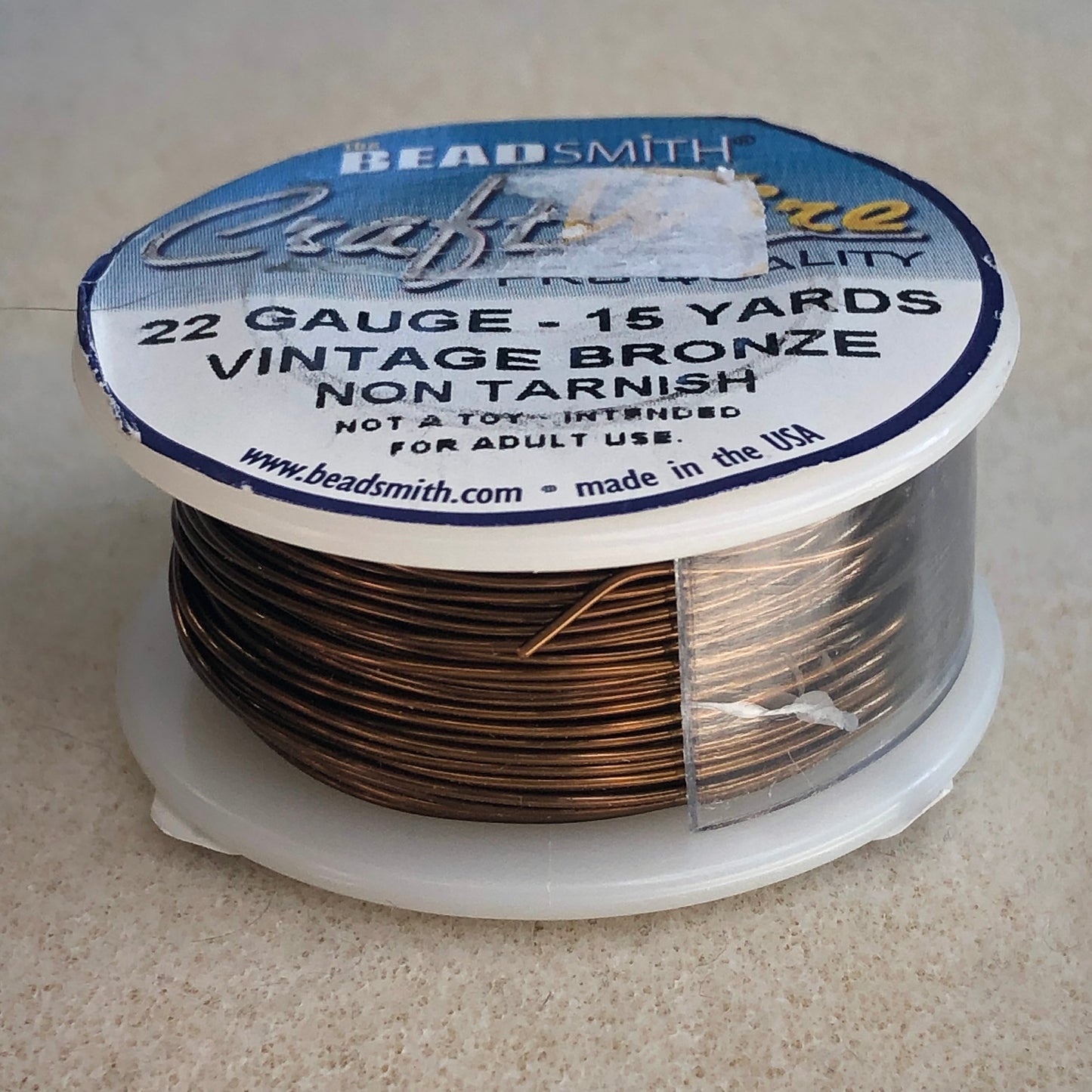 22 gauge 15 yd Wire - Vintage Bronze