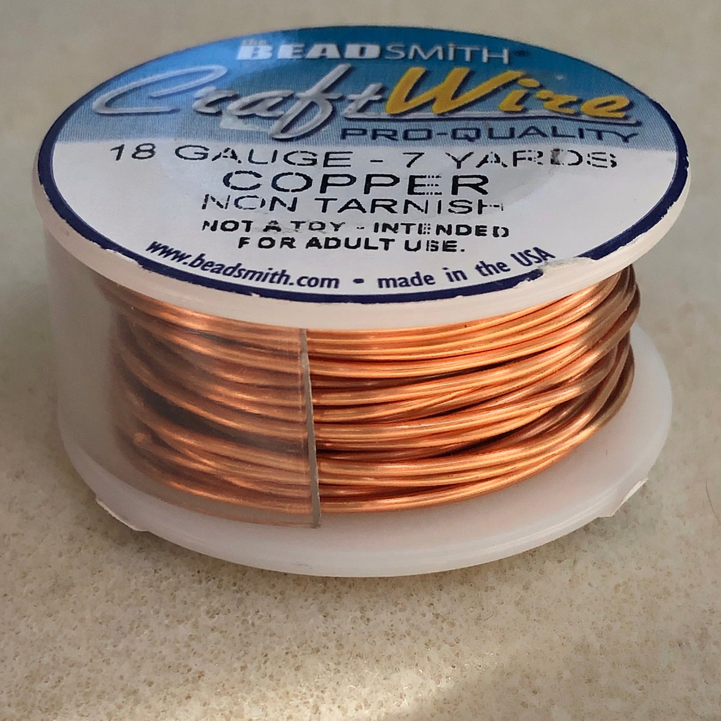 18 gauge 7 yd Wire - Copper - non tarnish