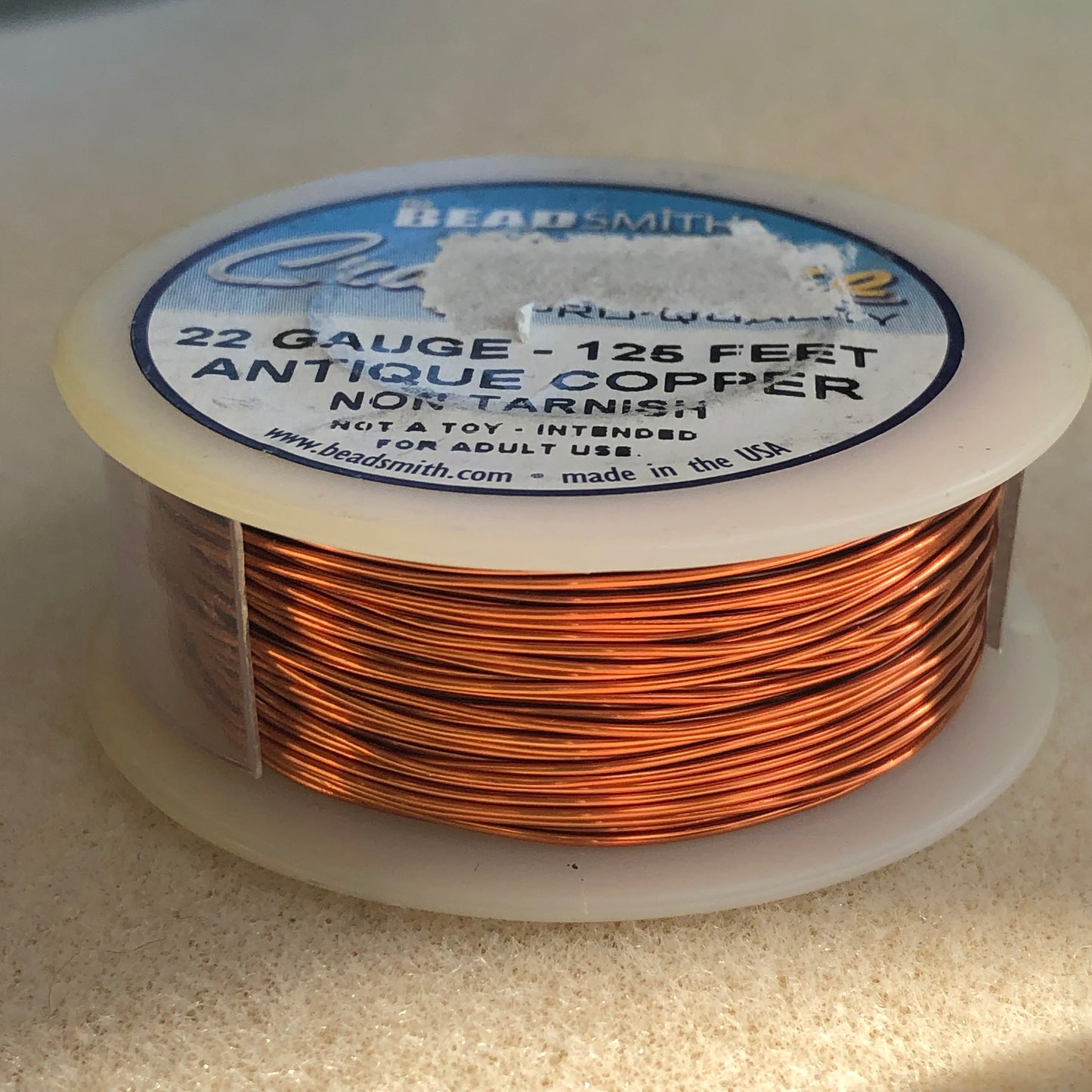 22 gauge 125 ft Wire - Antique Copper - non tarnish