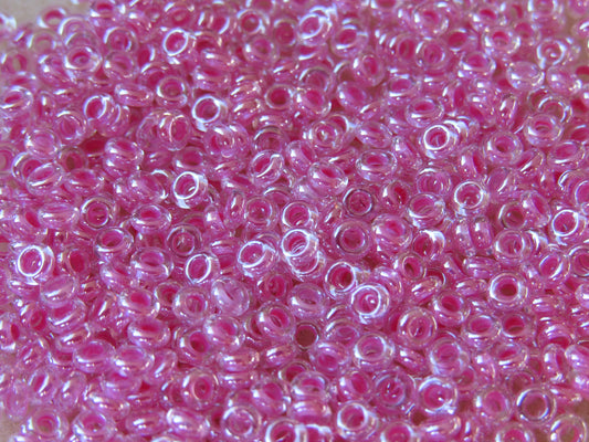 1082 - 8/0 Toho Demi Round - Baby Pink Lined Crystal