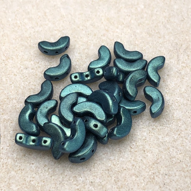 111623005 - 5x10mm Arcos Par Puca - Met Matte Green Turquoise