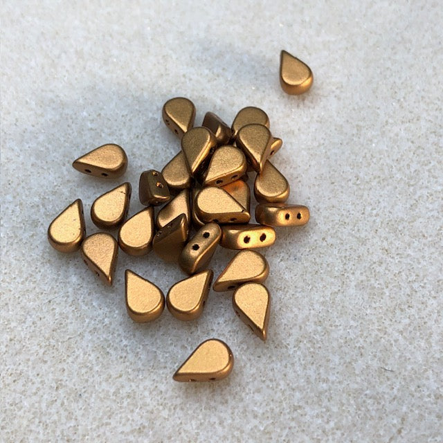 111623011 - 8x5mm Amos Par Puca - Matte Bronze Gold