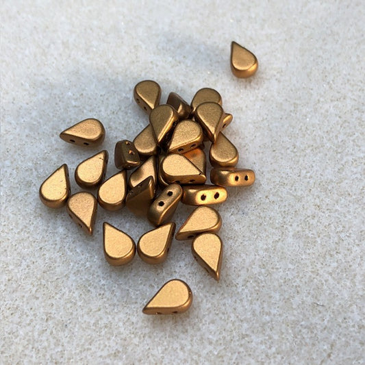 111623011 - 8x5mm Amos Par Puca - Matte Bronze Gold