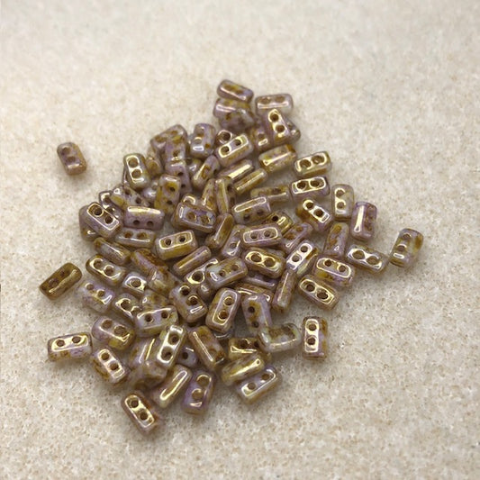 111623028 - 2x3x5mm Piros Par Puca - Op Mix Rose/Gold Ceramic Look