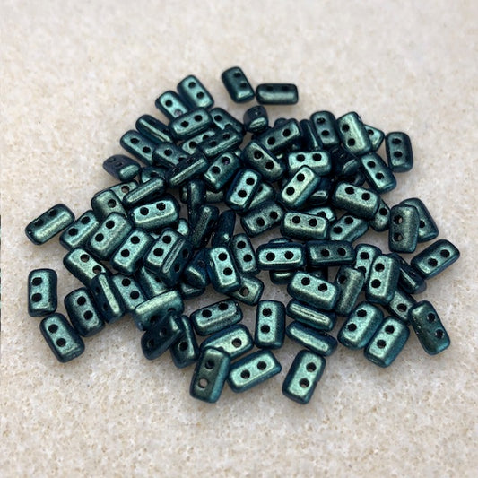 111623030 - 2x3x5mm Piros Par Puca - Met Matte Green Turquoise