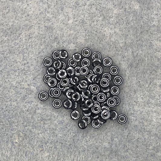 14400 - 1x4mm O-Bead - Jet Hematite