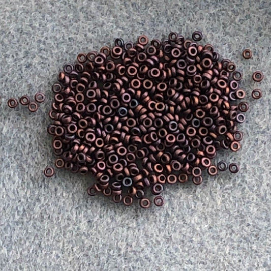 2005 - 2.2mm Miyuki Spacer Bead - Matte Metallic Dark Raspberry Iris