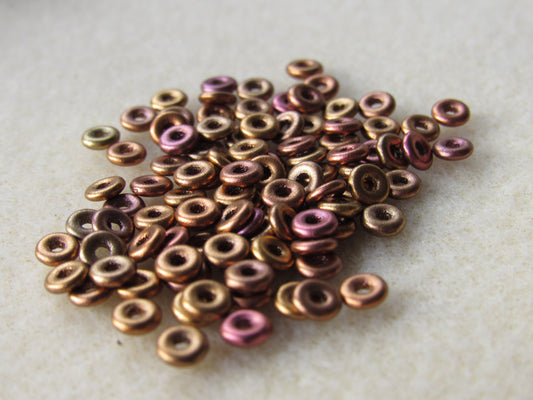 01620 - 1x4mm O-Bead - Crystal Ancient Gold