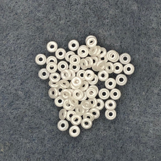 25001 - 1x4mmm O Bead - Alabaster Pastel White