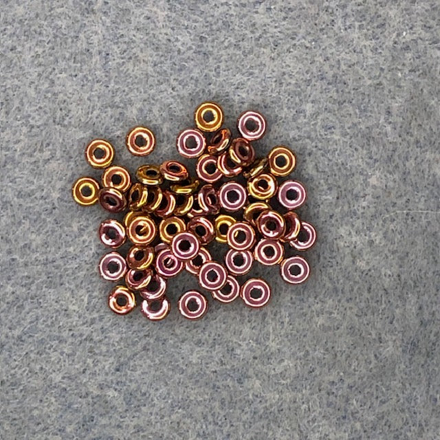 27143 - 1x4mm O-Bead - Crystal Full Capri Rose
