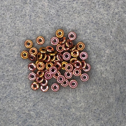 27143 - 1x4mm O-Bead - Crystal Full Capri Rose