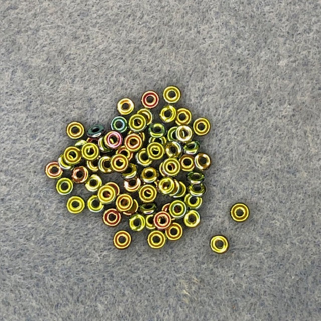28100 - 1x4mm O-Bead - Jet Vitrail Full