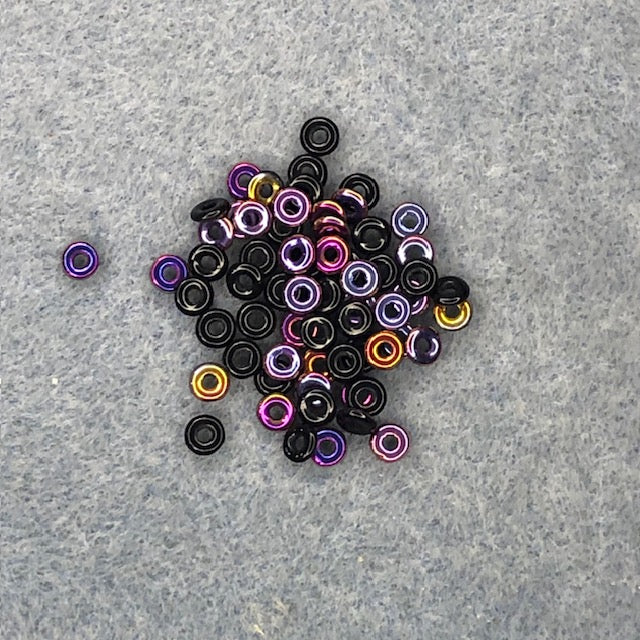 29500 - 1x4mm O-Bead - Jet Sliperit