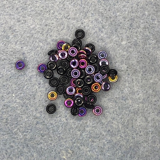 29500 - 1x4mm O-Bead - Jet Sliperit