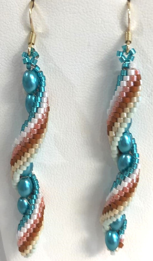 Twisted Pearls Beaded Earring Tutorial Pattern
