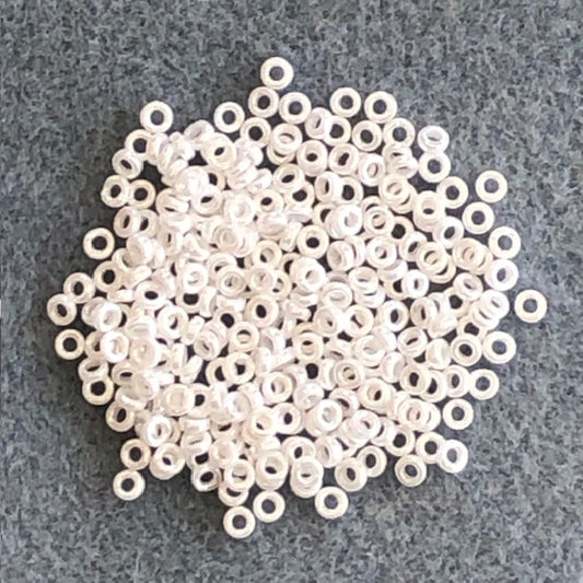 420 - 3mm Miyuki Spacer Beads - White Opaque Luster