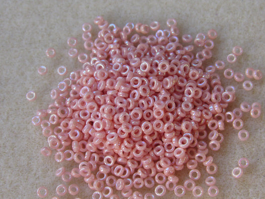0596 - 2.2mm Miyuki Spacer Bead - Opaque Salmon Luster