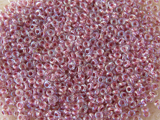 771 - 11/0 Toho Demi Round - Cranberry/L Crystal Rainbow