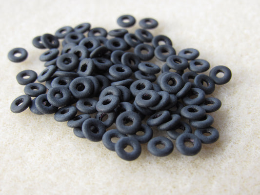 84110 - 3.8x1mm O-Bead - Jet Matte
