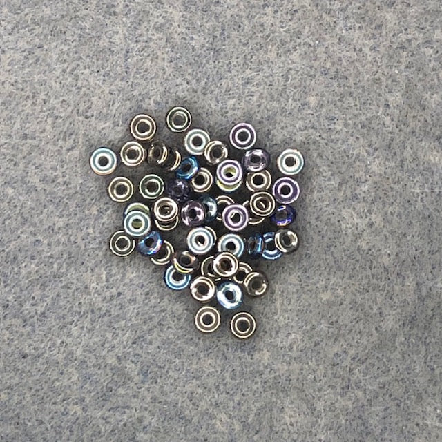 98537 - 1x4mm O-Bead - Crystal Graphite Rainbow