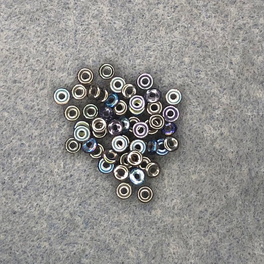 98537 - 1x4mm O-Bead - Crystal Graphite Rainbow