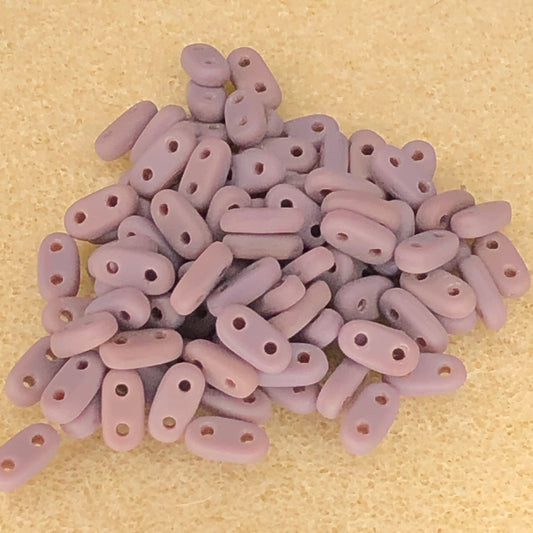 6x2mm CzechMates Bar - Matte Opaque Purple