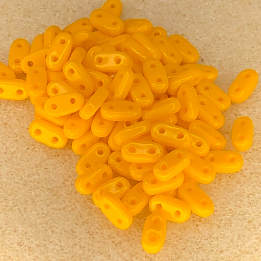 6x2mm CzechMates Bar - Opaque Sunflower Yellow