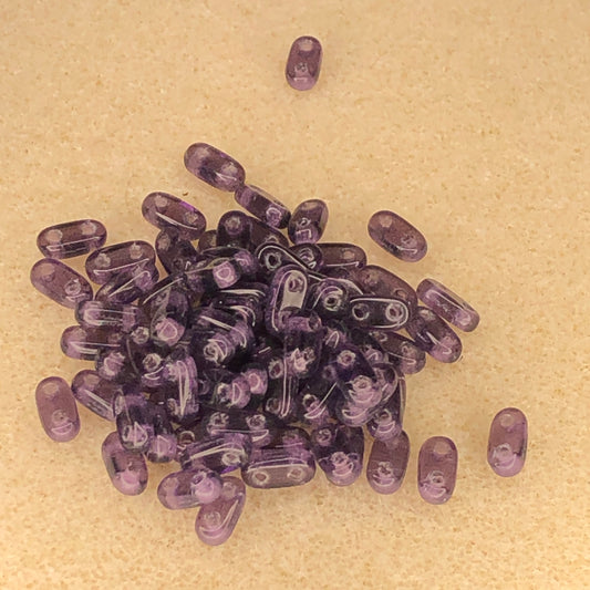 6x2mm CzechMates Bar - Tanzanite