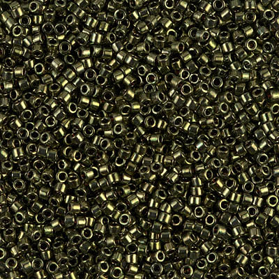 DB0011 - 11/0 Miyuki Delica Seed Bead - Metallic Olive
