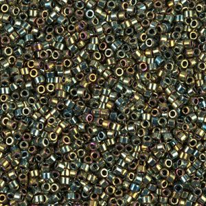 DB0024 - 11/0 Miyuki Delica Seed Bead - Met Olive Green Iris