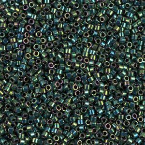 DB0027 - 11/0 Miyuki Delica Seed Bead - Metallic Dark Green Iris