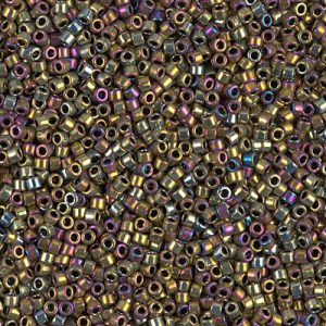 DB0029 - 11/0 Miyuki Delica Seed Bead - Met Golden Olive Iris