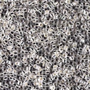 DB0041 - 11/0 Miyuki Delica Seed Bead - Silver Lined Crystal