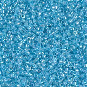 DB0057 - 11/0 Miyuki Delica Seed Bead - Aqua Lined Crystal AB