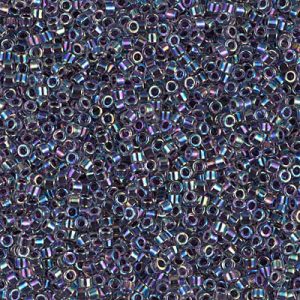 DB0059 - 11/0 Miyuki Delica Seed Beads - Amethyst Lined Crystal AB