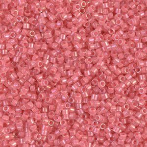 DB0070 - 11/0 Miyuki Delica Seed Beads - Coral Lined Crystal Luster