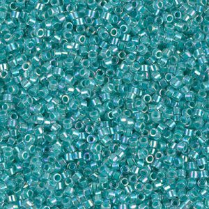 DB0079 - 11/0 Miyuki Delica Seed Beads - Turquoise Grn/L Crystal AB