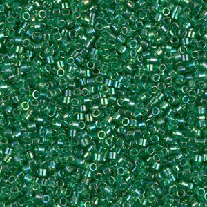 DB0152 - 11/0 Miyuki Delica Seed Bead - Transparent Green AB