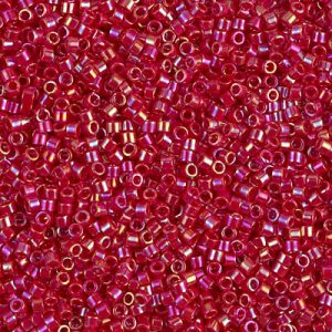 DB0162 - 11/0 Miyuki Delica Seed Bead - Opaque Red AB