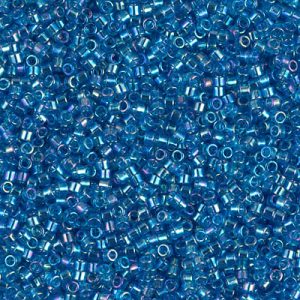 DB0177 - 11/0 Miyuki Delica Seed Bead - Transparent Capri Blue AB